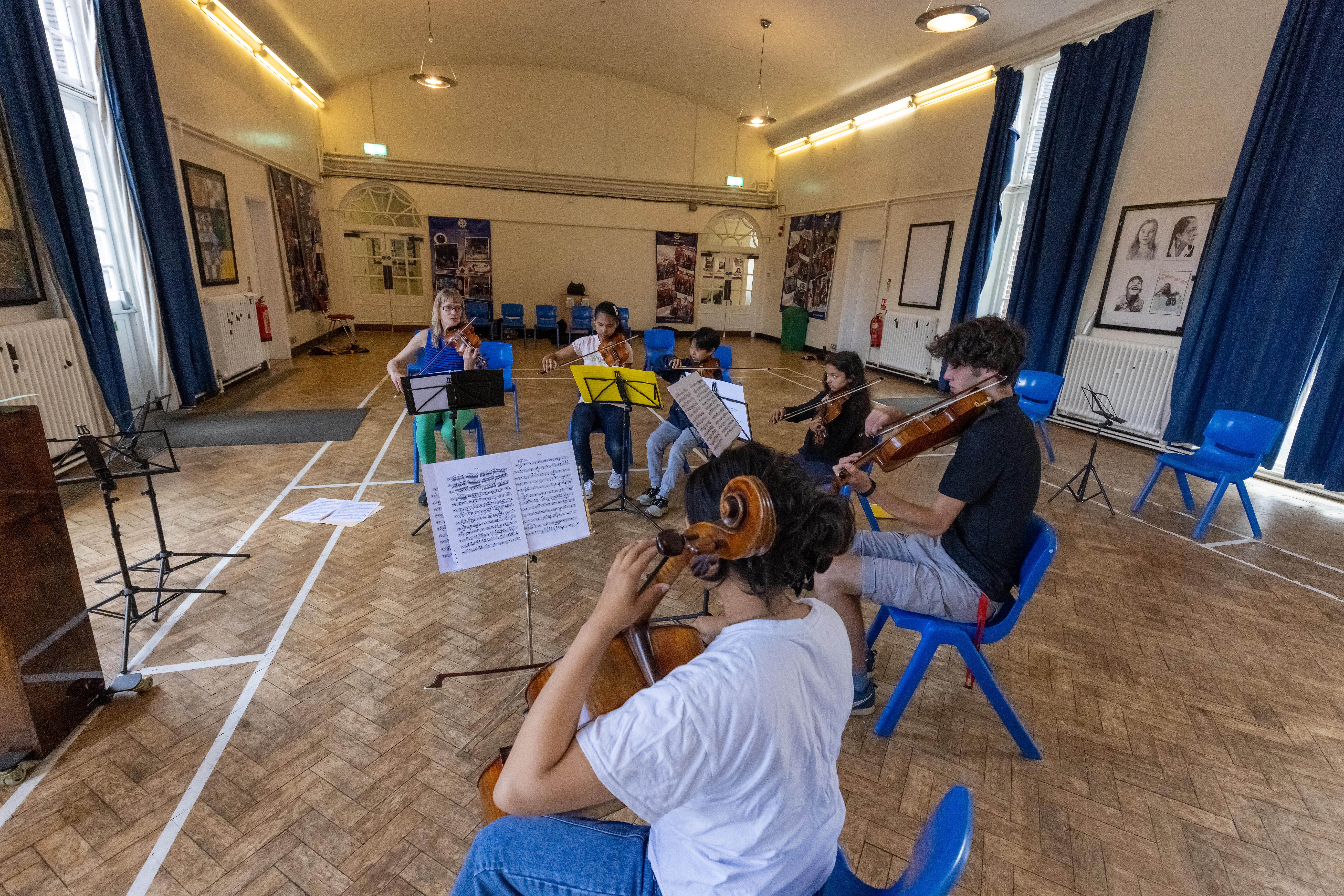 YMC Chamber Orchestra in rehearsal